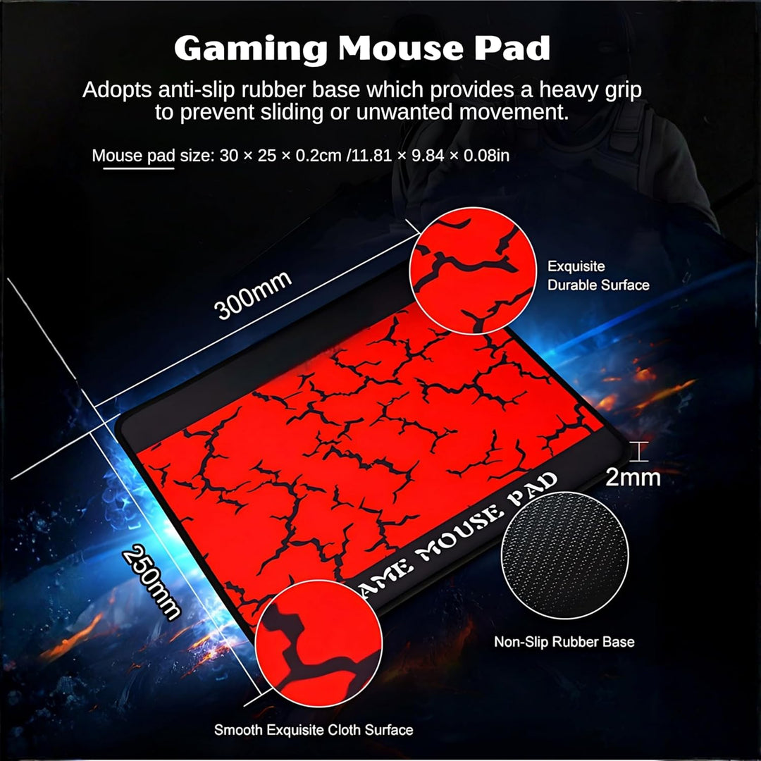 Gaming Tastatur Maus Headset Set mit Mousepad 4 in 1 RGB Gaming Combo Set für PC/PS4/Xbox-Gamer, RGB
