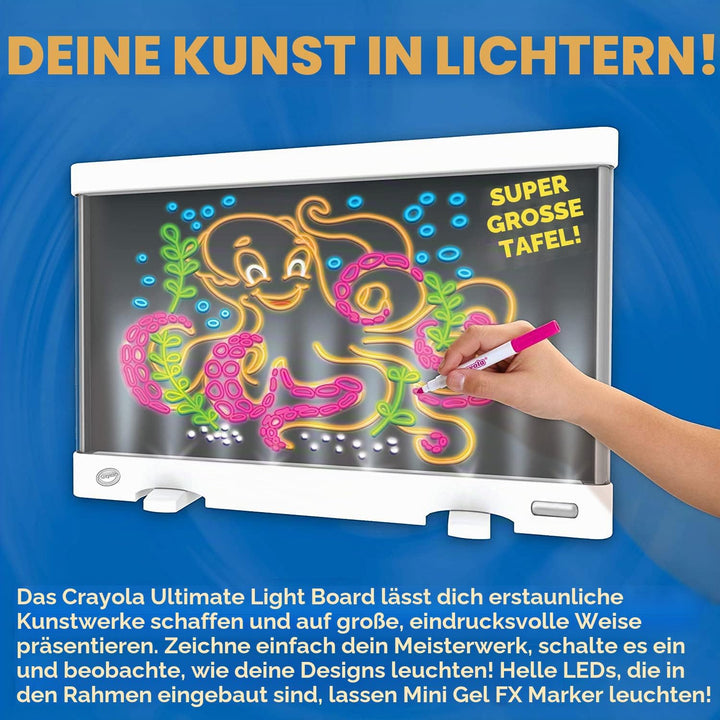 Crayola - Ultimative Licht-Tafel, Übergrosse Tafel, Geschenk fur Kinder, 6,7,8,9 Jahren
