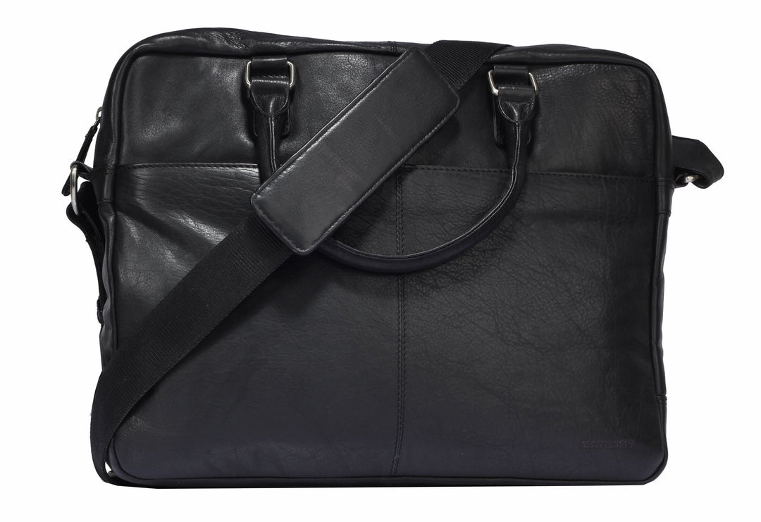 Greenburry Oily Tumbled Aktentasche Leder 40 cm Laptopfach