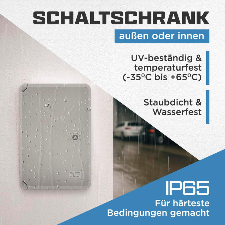 BOXEXPERT ABS Kunststoff Gehäuse Fleet Schaltschrank IP65 grau/transparent (ABS, 300x200x130mm