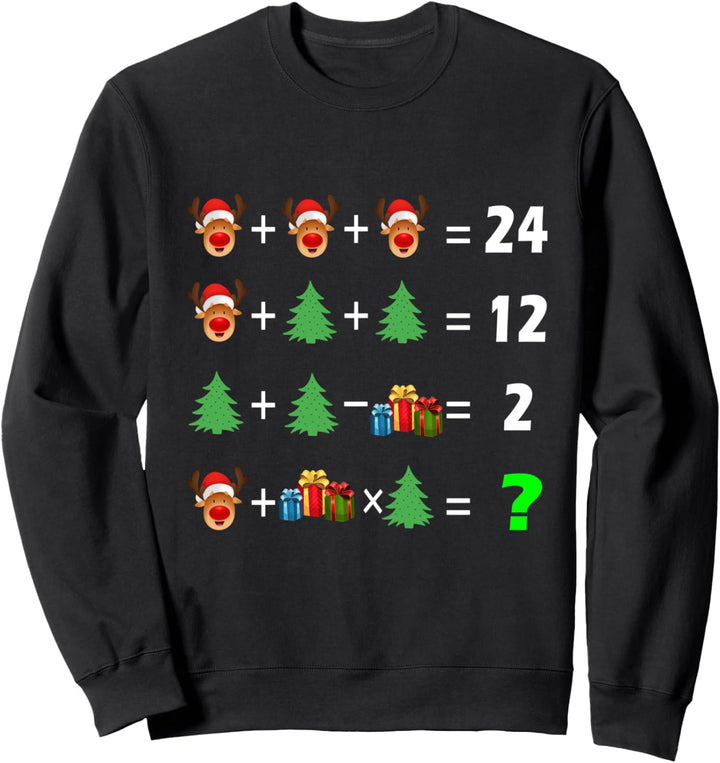Lustiges Mathe Lehrer Rechnen Ugly Christmas Sweatshirt