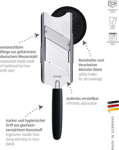 Triangle 10 141 15 02 Feinhobel Trüffelhobel Made in Solingen/Germany professionelle Qualität stufen