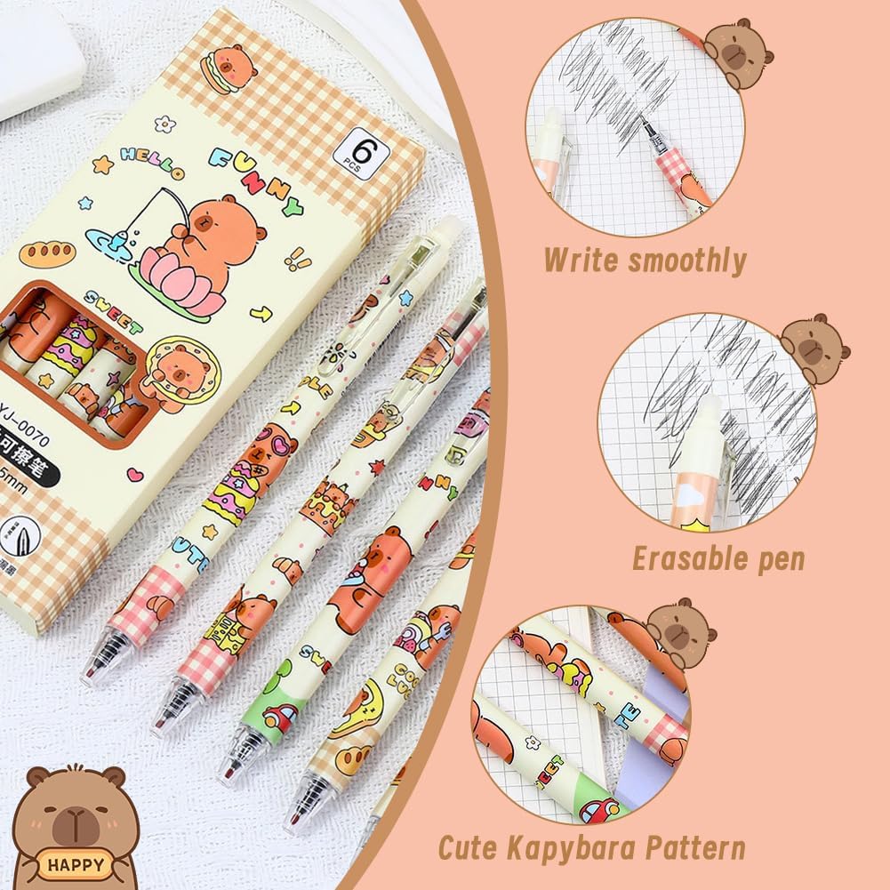 Capybara Rucksack Set - Schulrucksack Grosse Kapazität mit Capybara Federmäppchen, Stiften & Schlüss