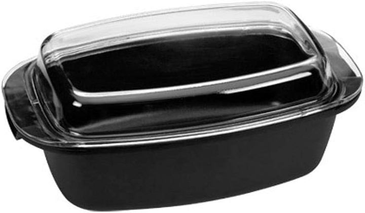 Tescoma Premium Bräter 39 x 22 x 17 cm I Antihaft, Spezialboden, Vielseitiger Glasdeckel I Universel