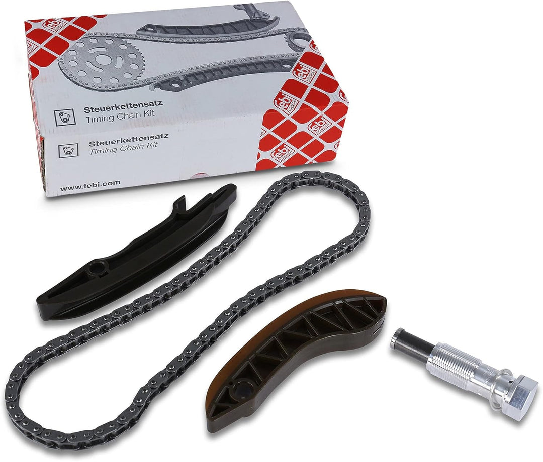 febi bilstein 30349 Steuerkettensatz für Nockenwelle, mit Gleitschienen und Kettenspanner , 1 Stück