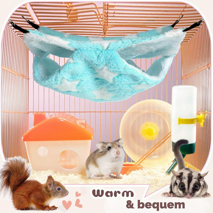 4 Stück Meerschweinchen Hängematten für Ratten Frettchen Hängematte für Kleintier Weich Warmes Fleec