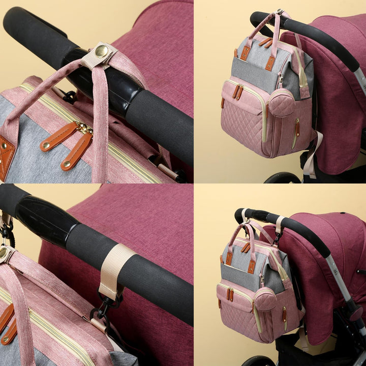 Wickeltasche Rucksack Baby Wickelrucksäcke mit Grosser Kapazität Tragbare Reisewindeltasche mit falt