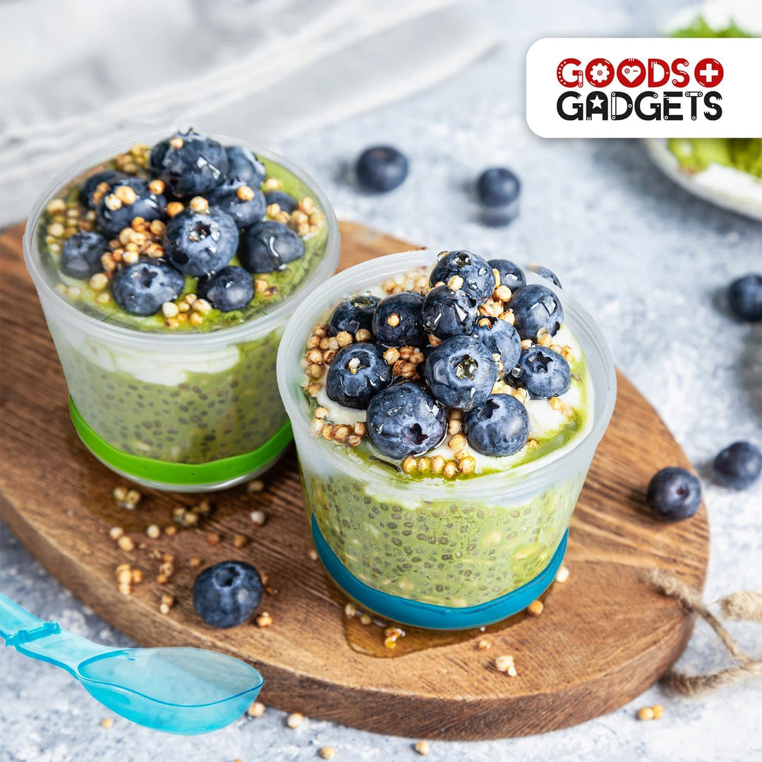 GOODS+GADGETS Müslibecher to Go Deluxe - Joghurt-Becher für unterwegs - Reise Lunchpot mit Löffel un