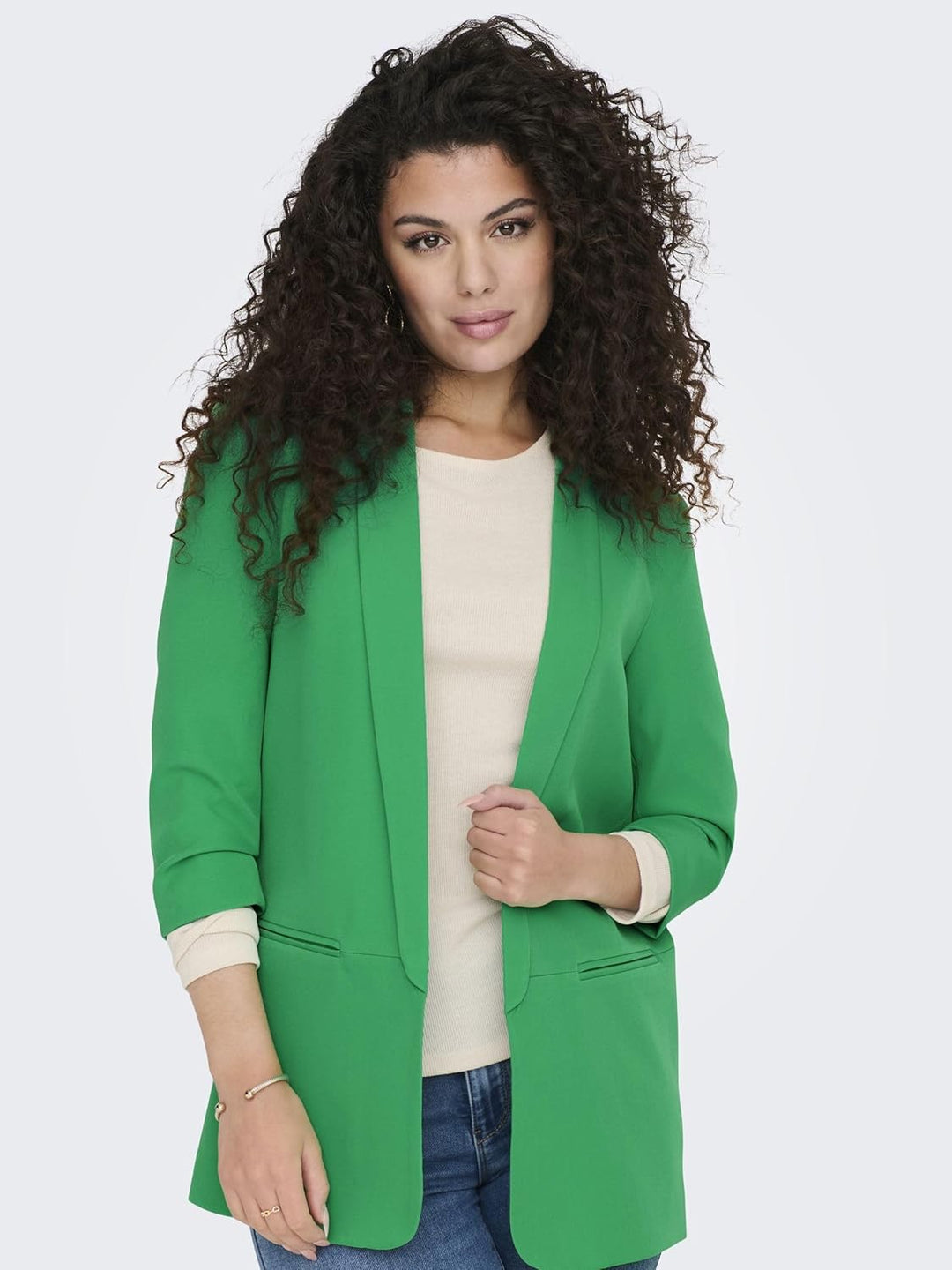 ONLY Female Blazer Langer Blazer 36 Simply Green, 36 Simply Green