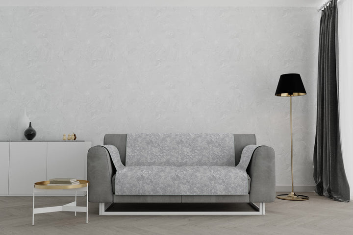 Italian Bed Linen “Glamour” rutschfest Sofa Abdeckung, Hell grau, 2 Plätze 2 Plätze Hell Grau, 2 Plä