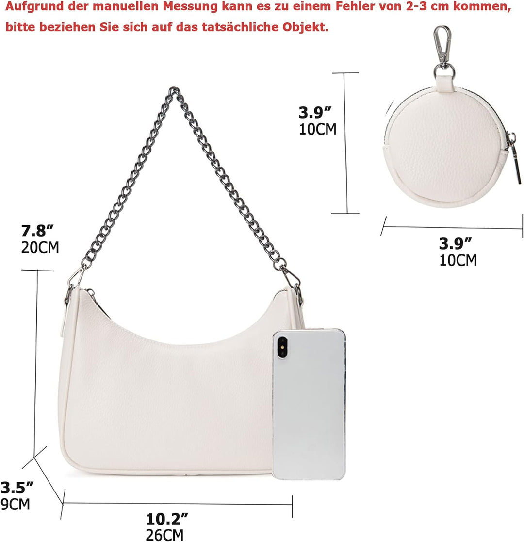 myfriday Schultertasche für Damen Hobo Crossbody Bag Umhängetasche PU-Leder Handtasche mit Kleine Mü