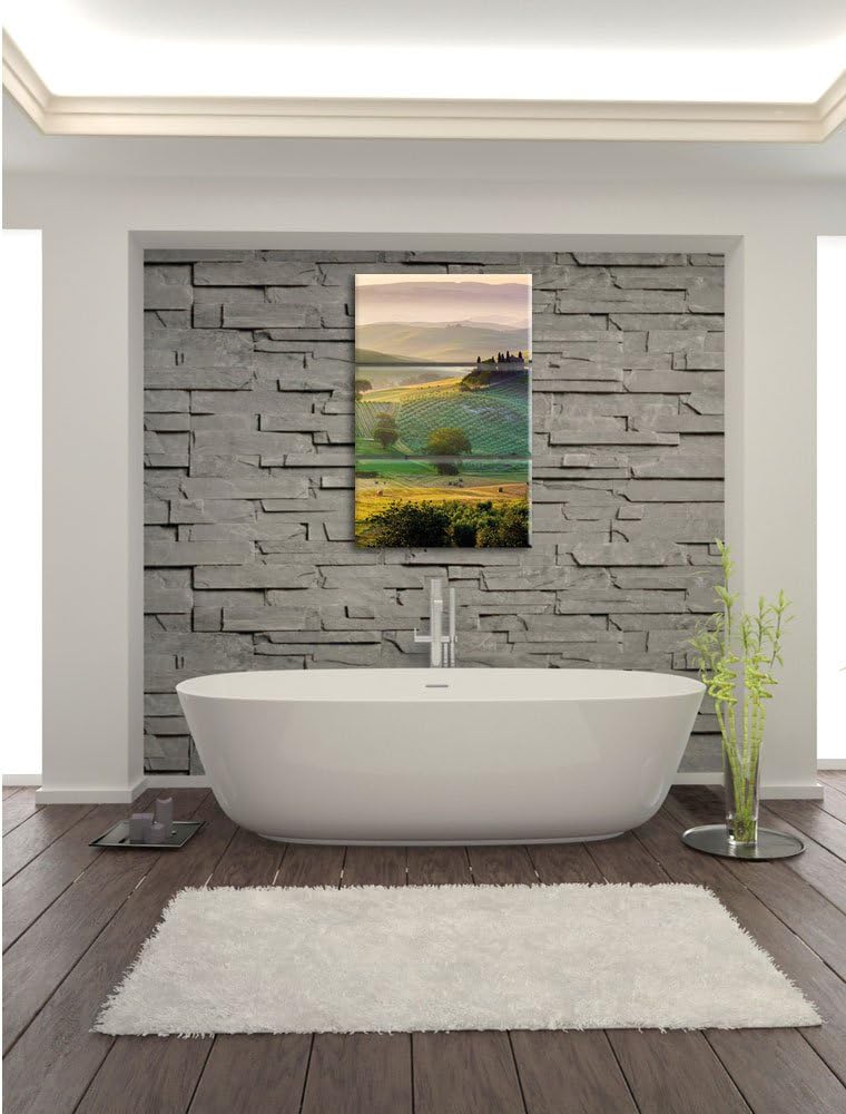 Pixxprint Toskana Landschaft als Leinwandbild - Grösse: 3-Teilig (120x80cm) - Wandbild - Kunstdruck
