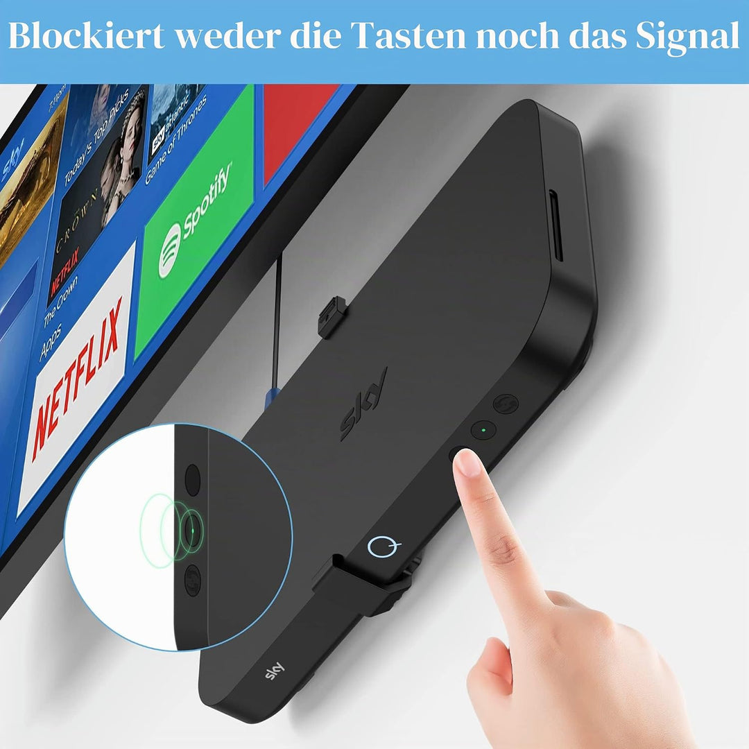Sky Q Wandhalterung mit Befestigungselementen - Cozycase Sky Q Box Clip Halterung hinter TV für 1TB/