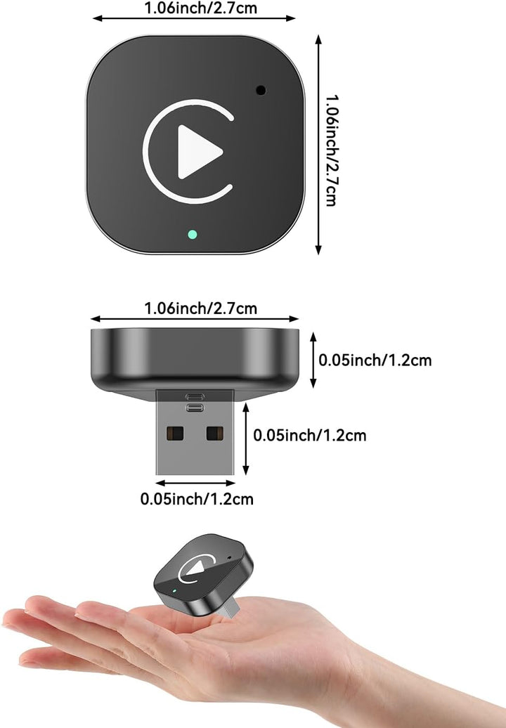 Spedal Android Auto Wireless CarPlay Apapter, Plug & Play Auto-Connect, Kompatibel mit Fahrzeugen ab