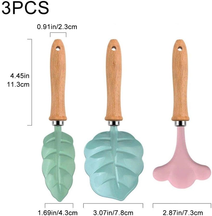 Kinder-gartengeräte-Set, 3-teilig, Gartenschaufel, Rechen, Gabel Stabilem Holzgriff, Mini-gartengerä