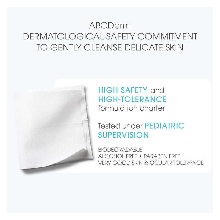 Bioderma ABC Derm H2O, Reinigungstücher, 60 Stück
