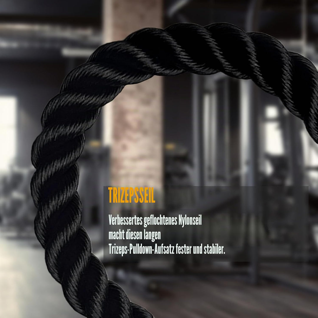KORIKAHM langes Triceps Seil, Seil Pull Down Befestigung 120/140/160cm, Tricep Pull Down Seil für Ho