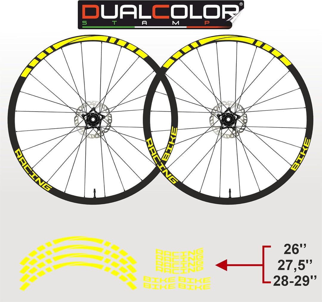 Aufkleber Felgen MTB 26" - 27,5" - 28-29" Zoll Fahrrad MTB Bike Sticker Felgen MTB Racing Code B0141