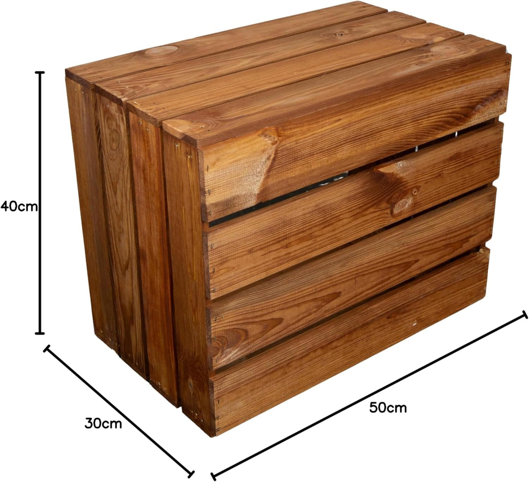 Kistenkolli Altes Land Holzkiste Ocker Schuhablage Schuhständer DIY Upcycling Regalbau Schuhaufbewah