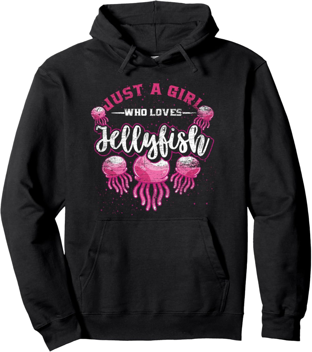 Nur ein Mädchen das Quallen liebt Qualle Pullover Hoodie