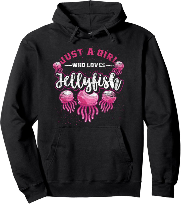 Nur ein Mädchen das Quallen liebt Qualle Pullover Hoodie