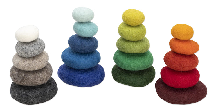 Betzold - Regenbogen-Filzkiesel, 20-tlg. NoColor, NoColor