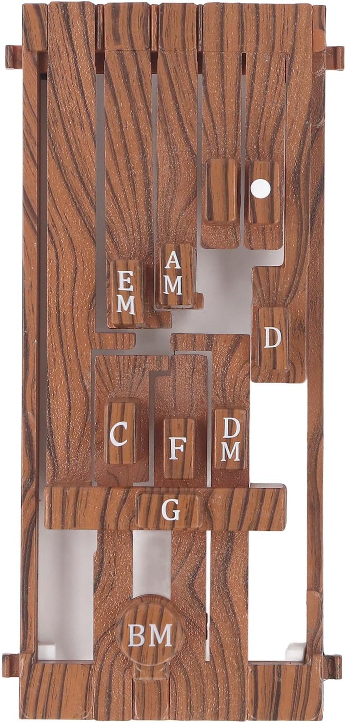 Gitarren-Akkordpresser, 10-Akkord-Presser, Gitarrenhilfe-Akkordwerkzeug mit 10 Gummibändern, Gitarre