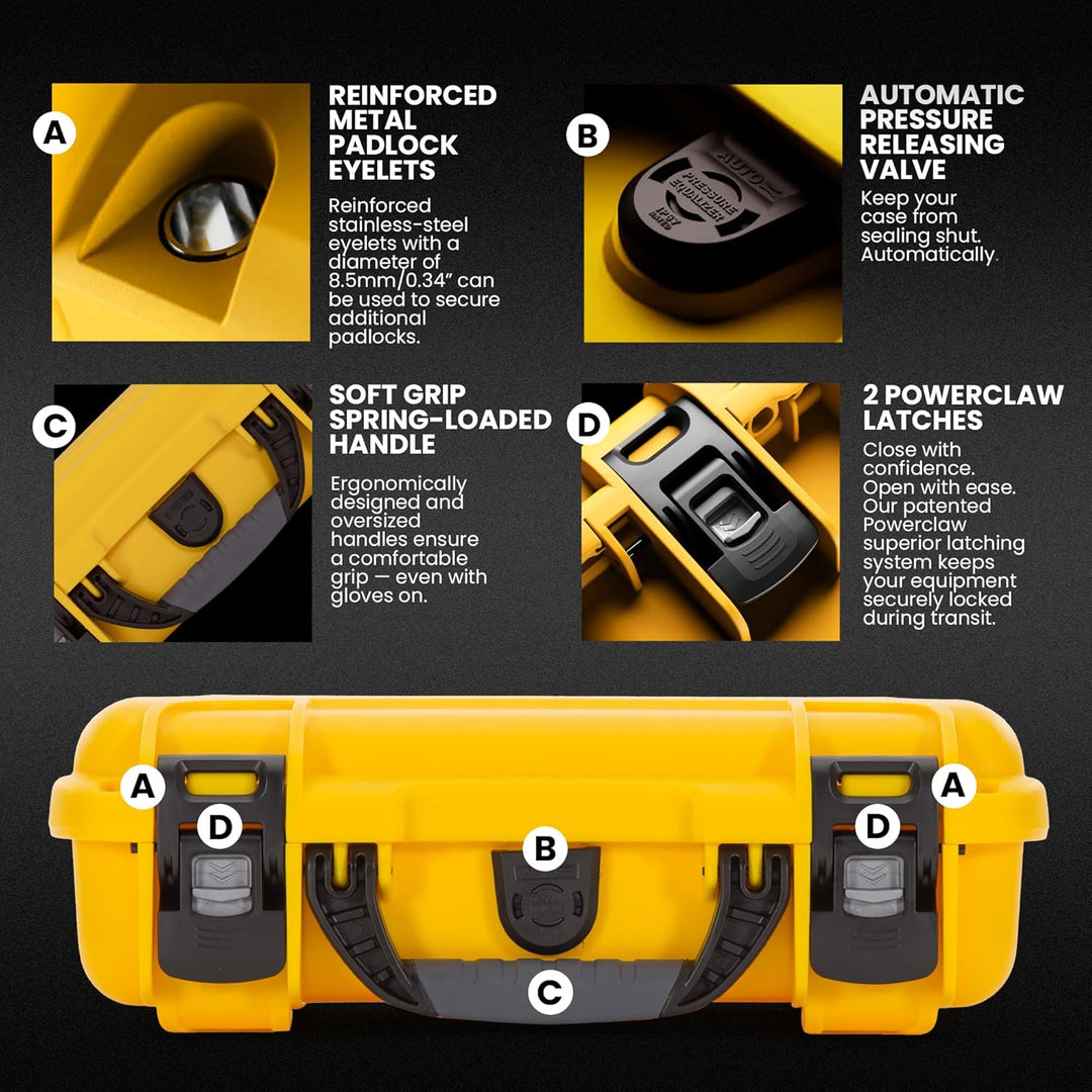 Nanuk 909 Wasserdichter Hartschalenkoffer leer - Gelb Gelb leer, Gelb leer