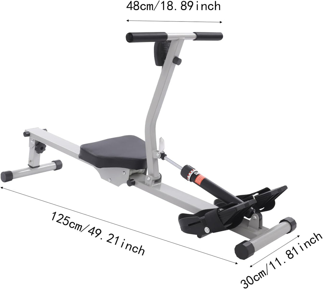 Multifunktionaler Rudergerät für Zuhause klappbar Ruder-Trainingsgerät, Hydraulisches Fitness-Ruderg