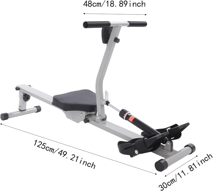 Multifunktionaler Rudergerät für Zuhause klappbar Ruder-Trainingsgerät, Hydraulisches Fitness-Ruderg