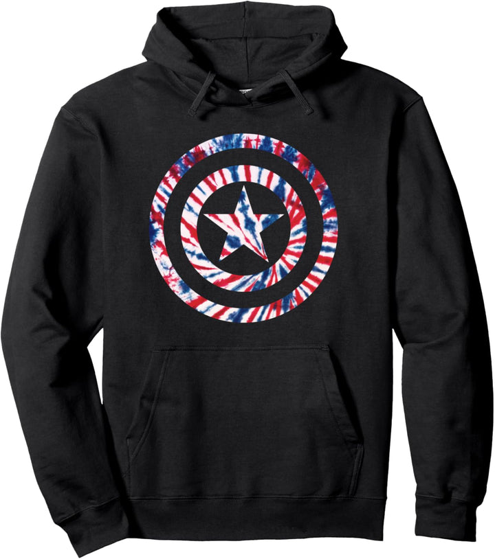 Marvel Captain America Tye Dye Shield Symbol Pullover Hoodie