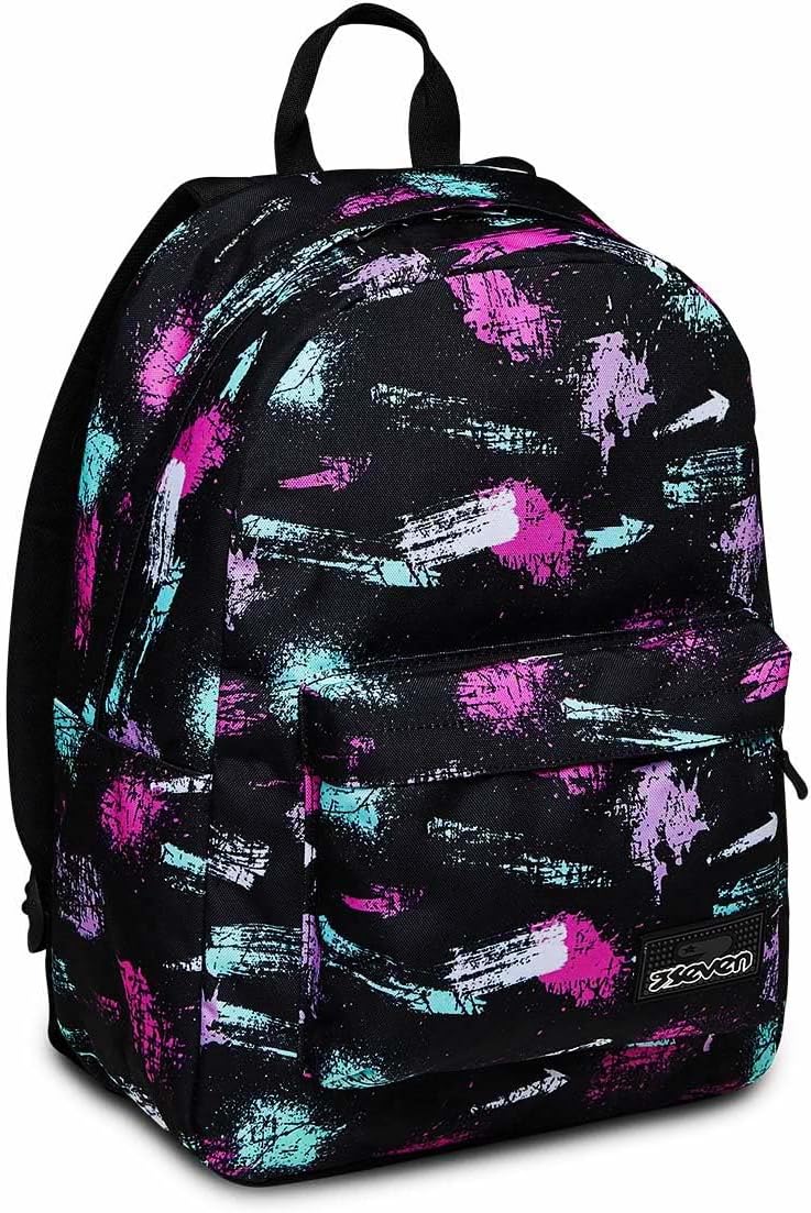 Zaino Scuola Elementare e Medie Ragazza Seven – ISCHOOLPACK, Mehrfarbig – mit integrierter Power Ban