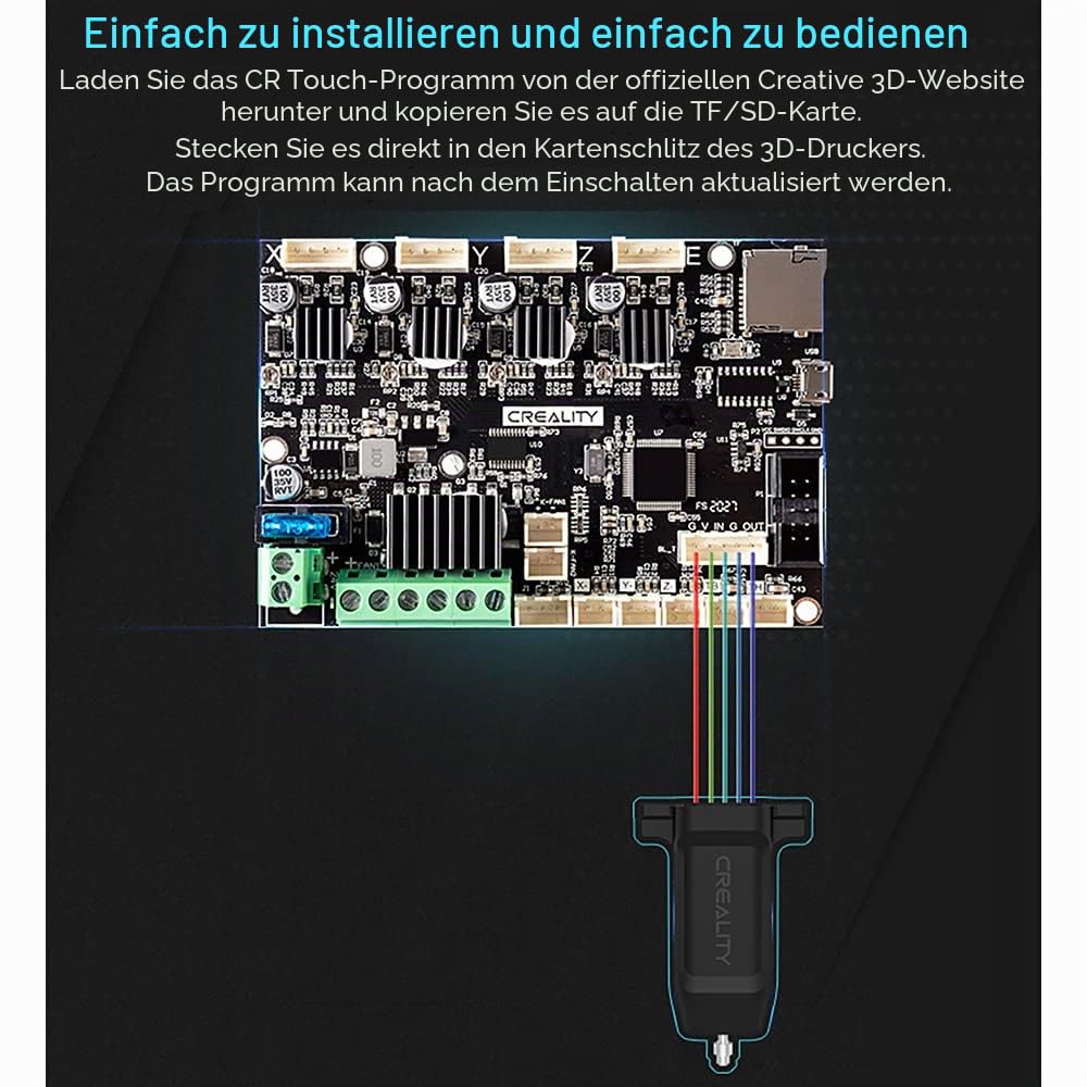 Original Upgrade CR Touch Kit 3D Drucker Auto Bed Leveling Sensor Kit für Ender 3 V2 / Ender 3 Pro /