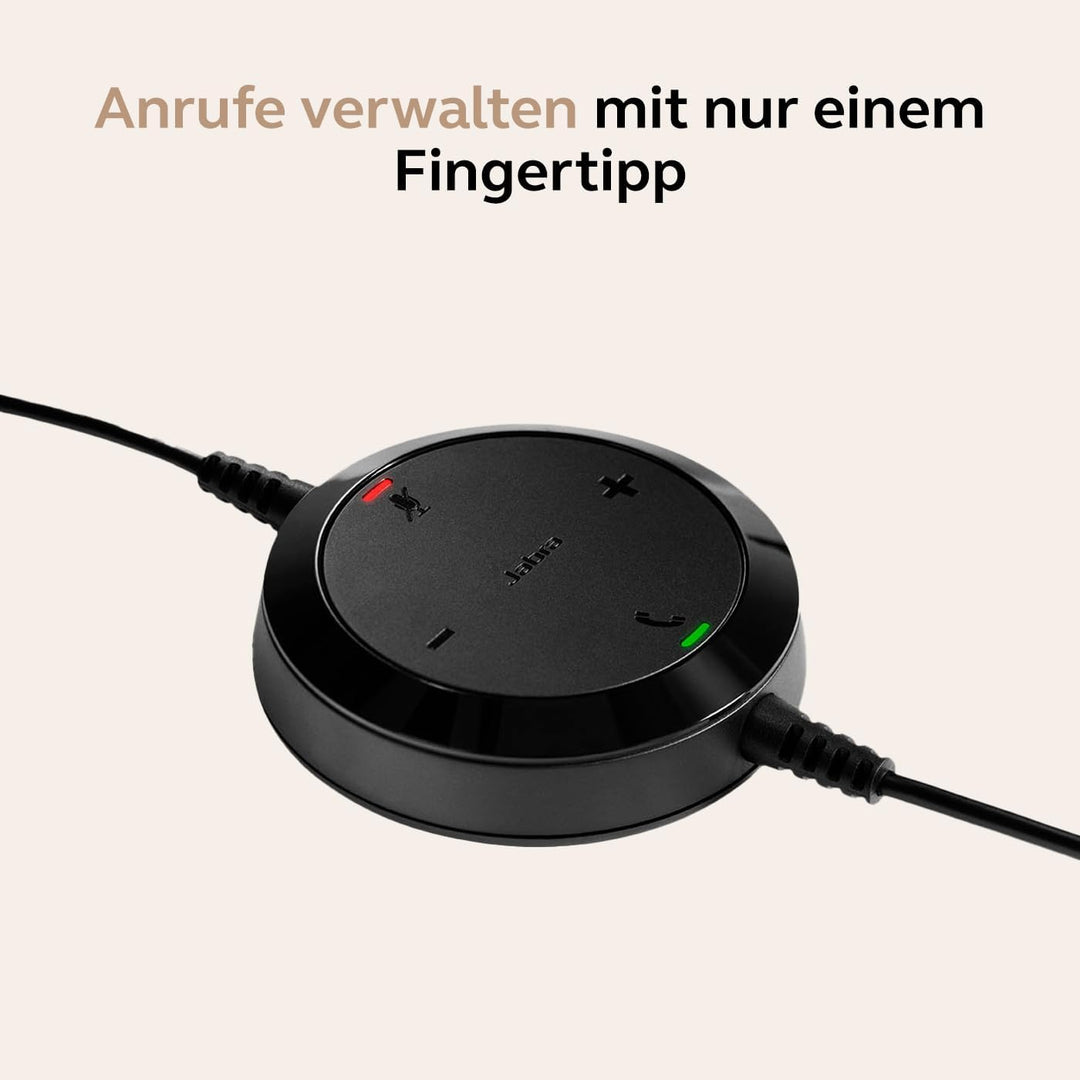 Jabra Evolve 30 II, Microsoft Teams zertifiziertes Stereo-Headset mit Anrufsteuerung, Mikrofon mit G