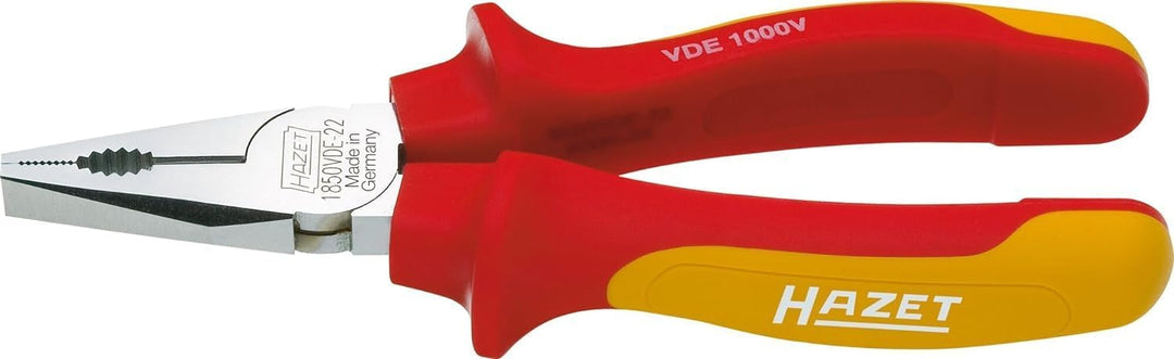 HAZET VDE-Kombinationszange 1850VDE-22 | Induktiv gehärtete Schneiden (Härte: 60 HRC) | Schutzisolie
