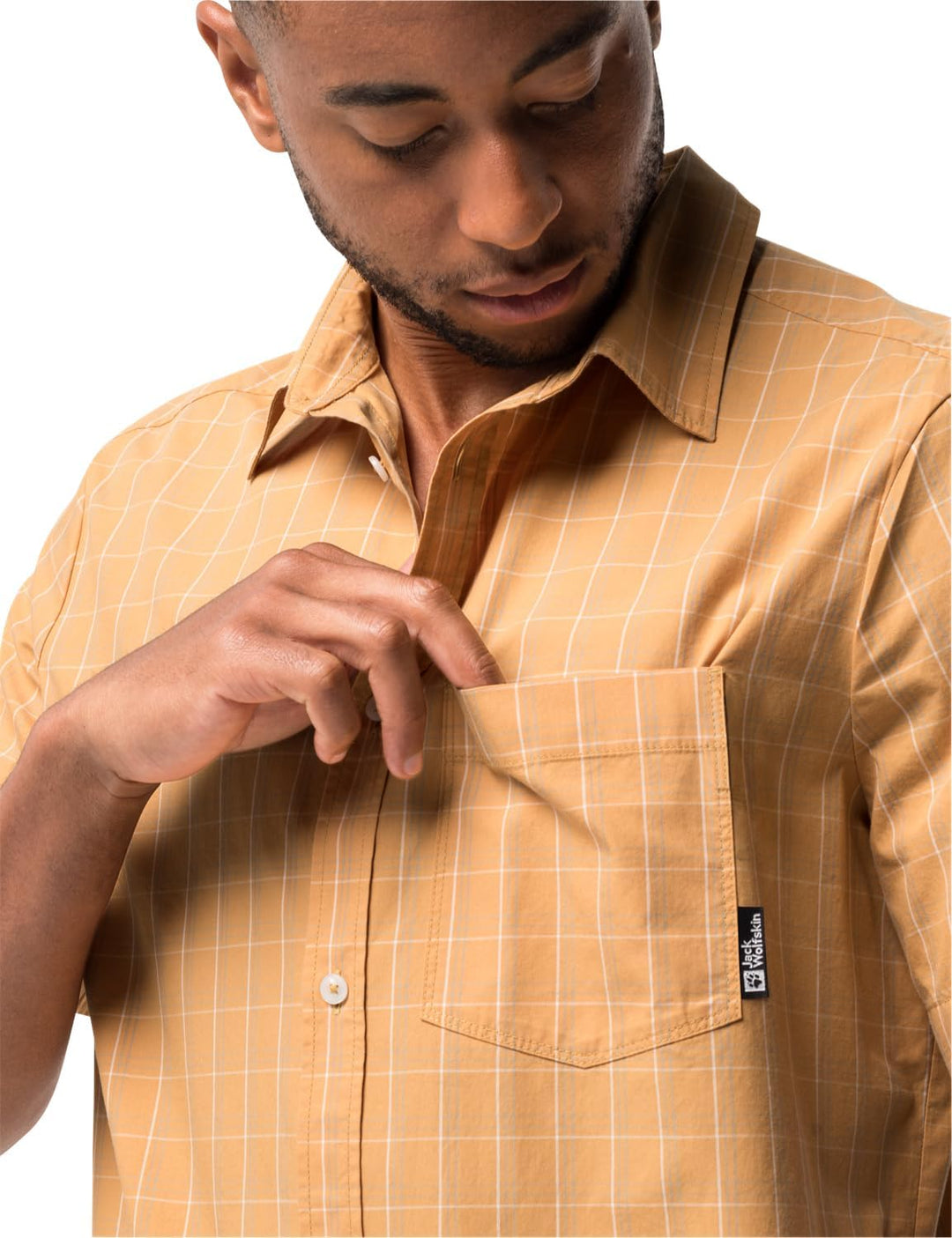 Jack Wolfskin Herren Hot Springs Shirt M Shirt Shortsleeve S Honey Yellow, S Honey Yellow