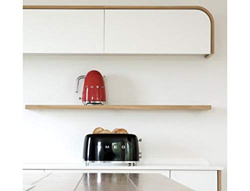 Smeg TSF02BLEU Toaster 4 Scheiben, schwarz, Schwarz