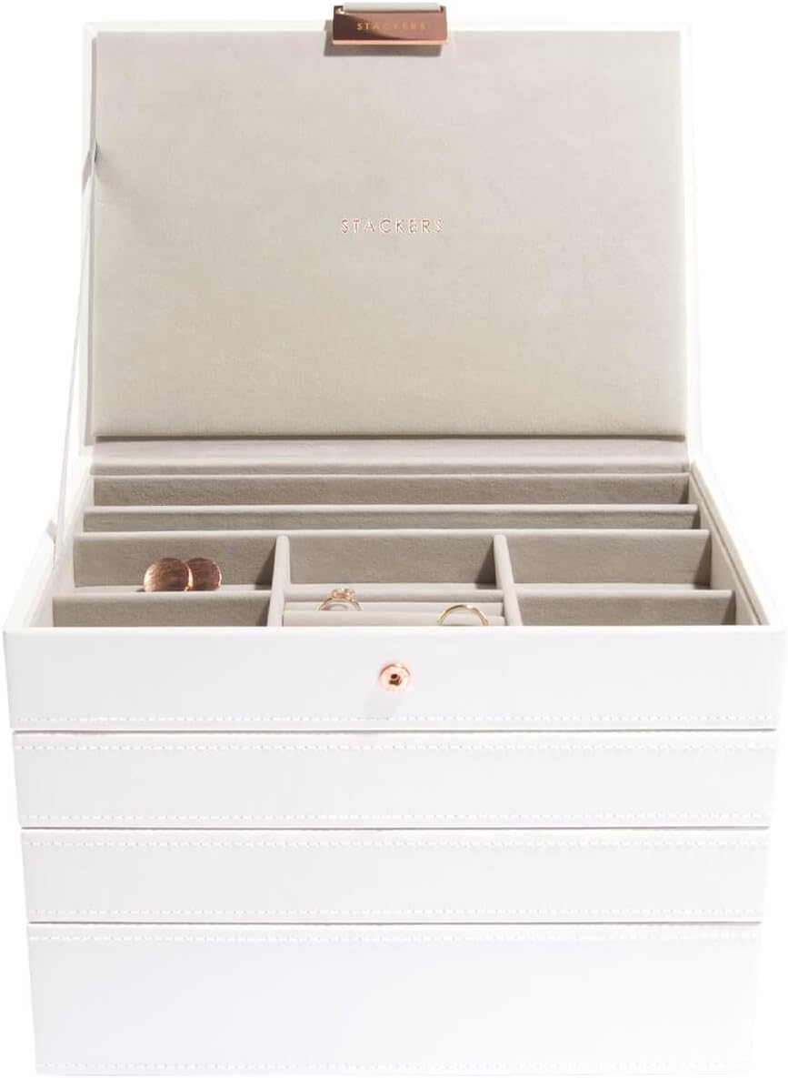 Stackers Weiss & Roségold Klassisch Schmuckschatulle -4 White & Rose Gold, White & Rose Gold