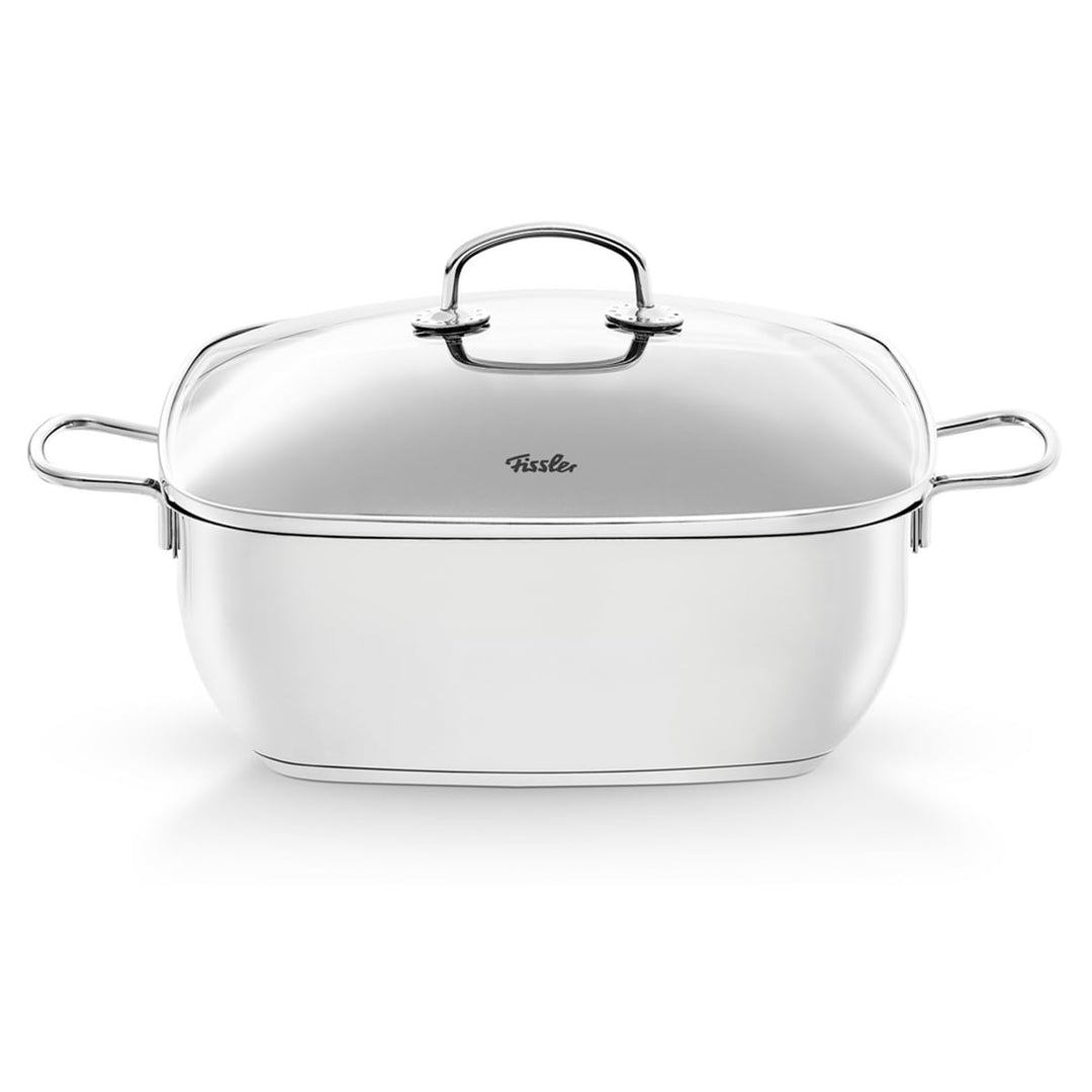 Fissler Secural / Edelstahl-Bräter, beschichtet (6,5 L - Ø 28 cm) grosser Schmortopf quadratisch, mi