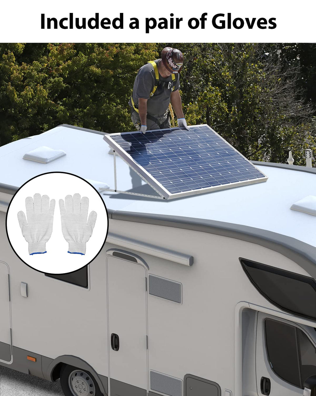 Solarmodul Halterung 1040MM 2Stück Stouchi Solarpanel Halterung pv Halterungen mit Verstellbarem Win