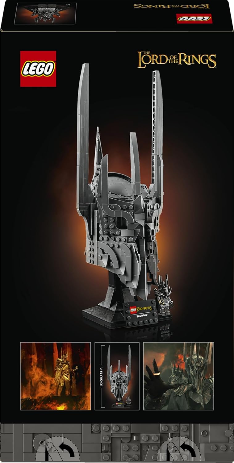 LEGO Icons Der Herr der Ringe: Saurons Helm - Modellbau für Erwachsene zum Ausstellen - inkl. dem Ei