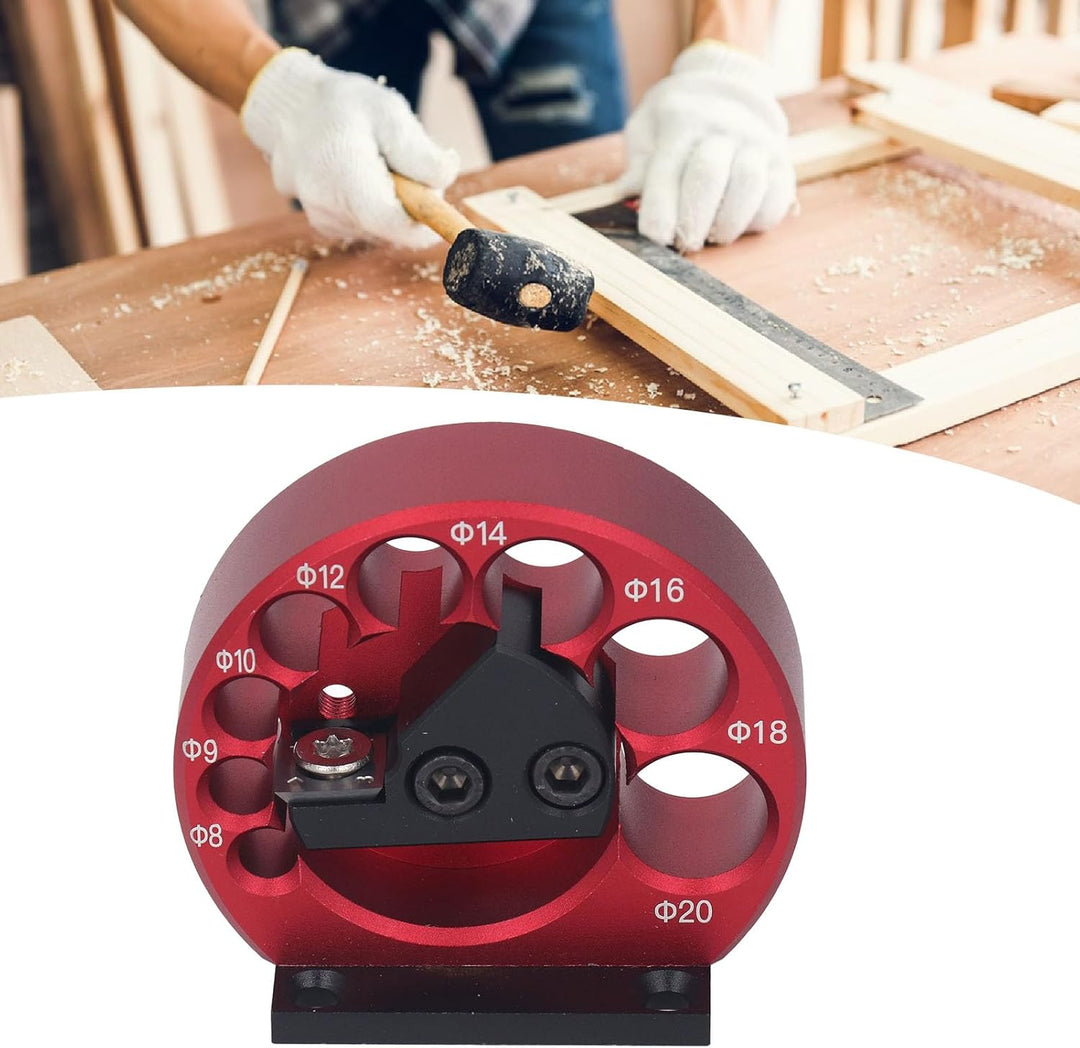 WERKZEUGPRO Dübelmacher-Vorrichtungssatz für Holz, Aluminiumlegierung, Rundstab-Dübelschneider, Vers