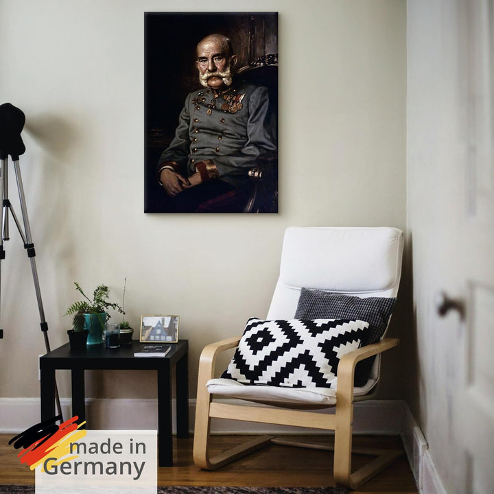 ARTland Leinwandbilder Wandbild Bild auf Leinwand 40x60 cm Wanddeko Österreich Uniform Orden Portrai