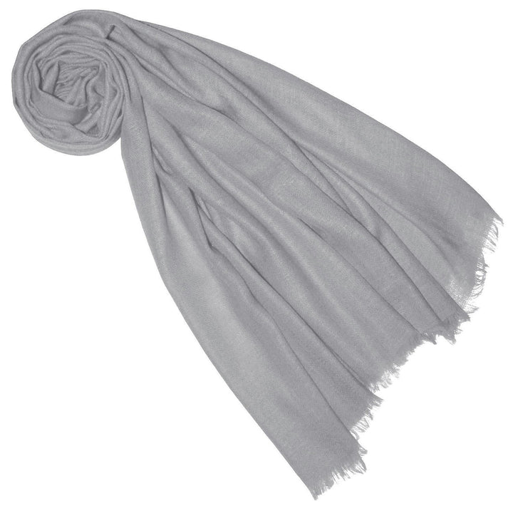 Lorenzo Cana Pashmina Damenschal Schaltuch 100% Kaschmir Kaschmirschal Kaschmirtuch 70 x 200 cm Grau