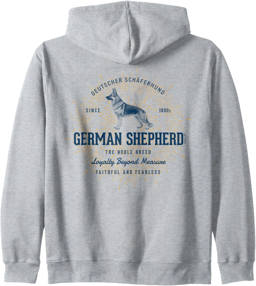 Retro-stil Deutscher Schäferhund Vintage Kapuzenjacke