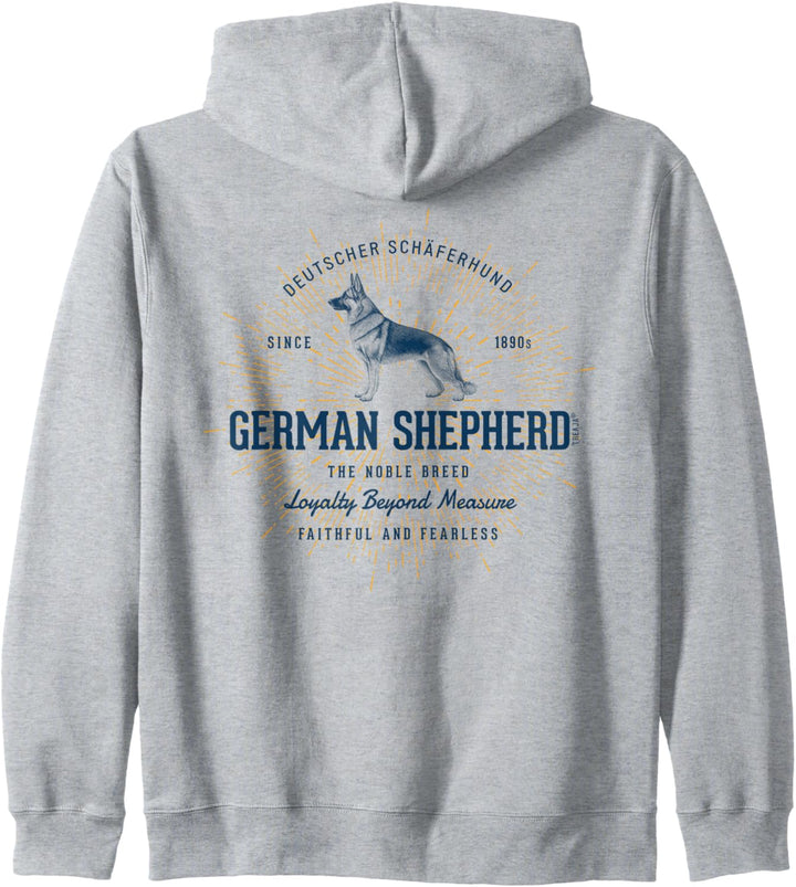 Retro-stil Deutscher Schäferhund Vintage Kapuzenjacke