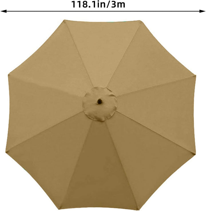 MENAYODA Sonnenschirm Ersatzbezug, Terrassenschirm Ersatzdach, 3 m Wasserdicht, Langlebig Sonnenschi