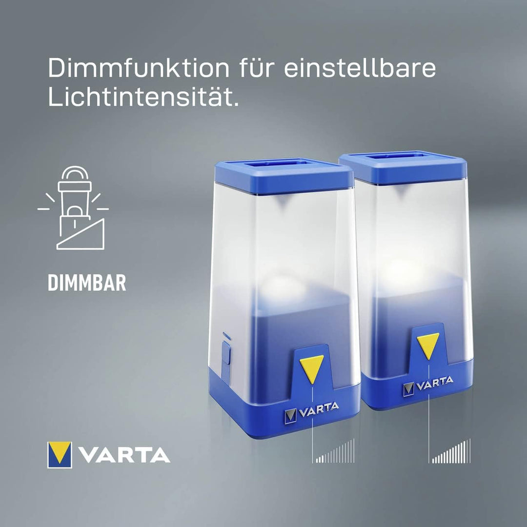 VARTA Campinglampe LED, Outdoor Ambiance L20 Camping Laterne mit Dimmfunktion und verschiedenen Farb