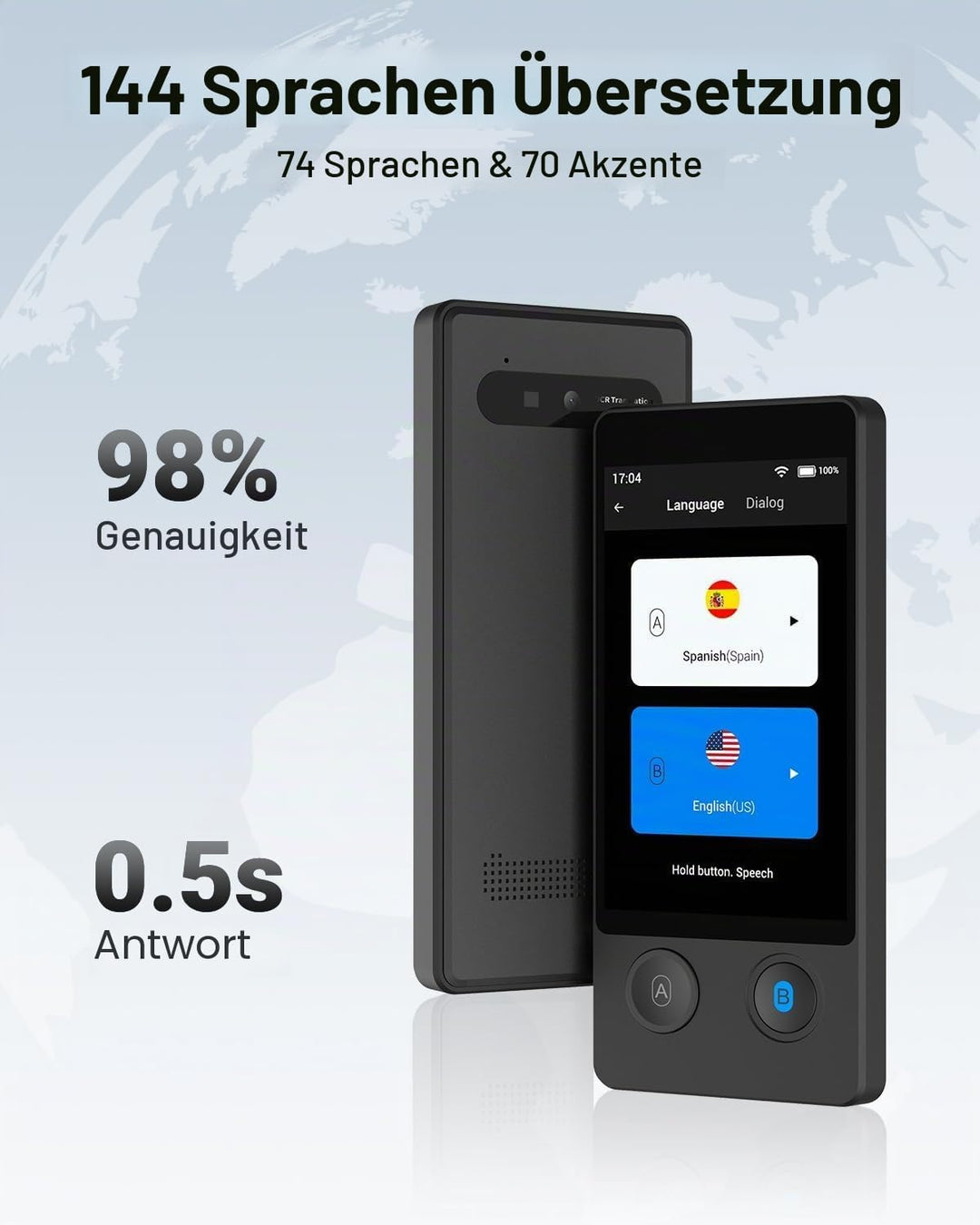 Xupurtlk Sprachübersetzer Gerät, Übersetzer Gerät Testsieger, Sprachübersetzer Ohne Internet, W12 Tr