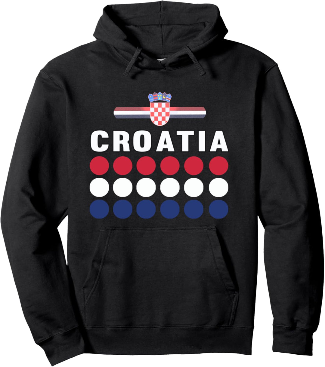Croatia National Pride Croatian Flag-style Pullover Hoodie